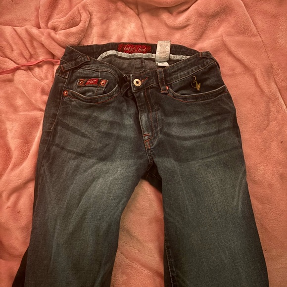 Baby Phat Dark Blue Flare Jeans - Picture 1 of 3